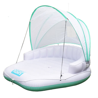 Magic Pool Fountain Water Fountain w/ Bulb (2 Pack) & Comfy Floats Cabana Float