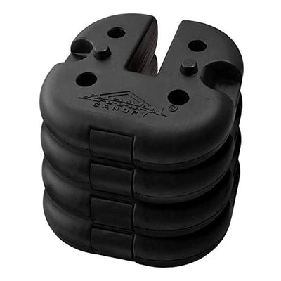 Caravan Canopy Rubber 6 Pound Cement Canopy Weight Plates, Set of 4 (Open Box)