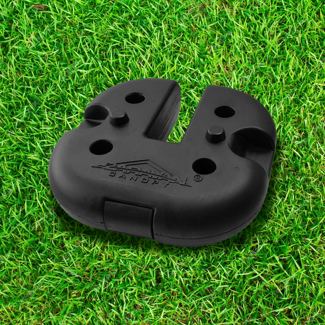 Caravan Canopy Rubber 6 Pound Cement Canopy Weight Plates, Set of 4 (Open Box) - VMInnovations