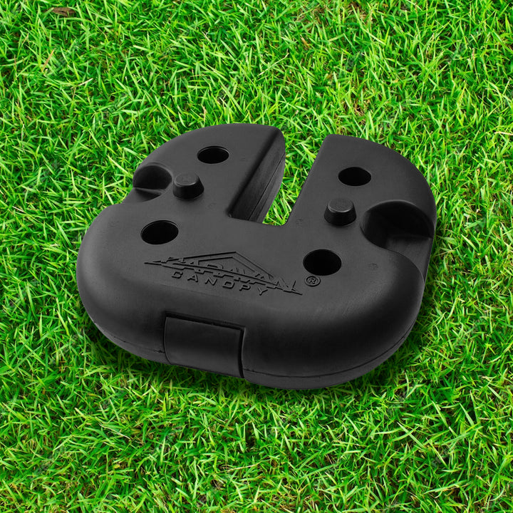 Caravan Canopy Rubber 6 Pound Cement Canopy Weight Plates, Set of 4 (Open Box) - VMInnovations