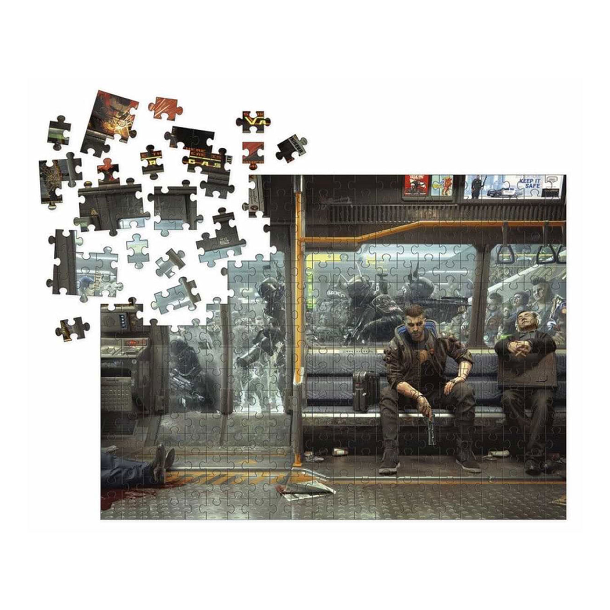 Dark Horse Cyperpunk 2077 Video Game Night City Metro Life Puzzle, 1000 pieces
