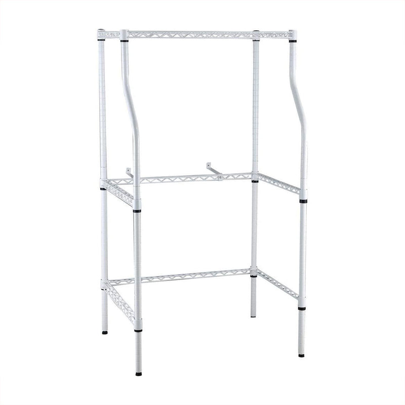 Magic Chef Compact Adjustable Powder Coat Metal Laundry Drying Rack Stand, White