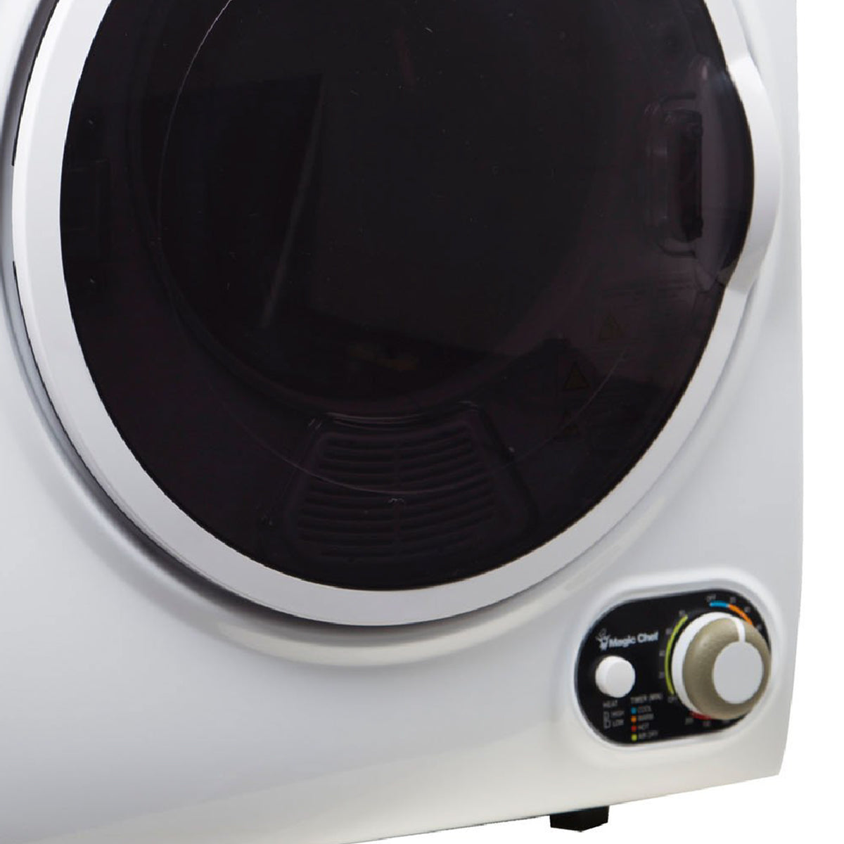 Magic Chef 1.5 Cubic Feet Compact Home Laundry Dryer Machine, White (Used)