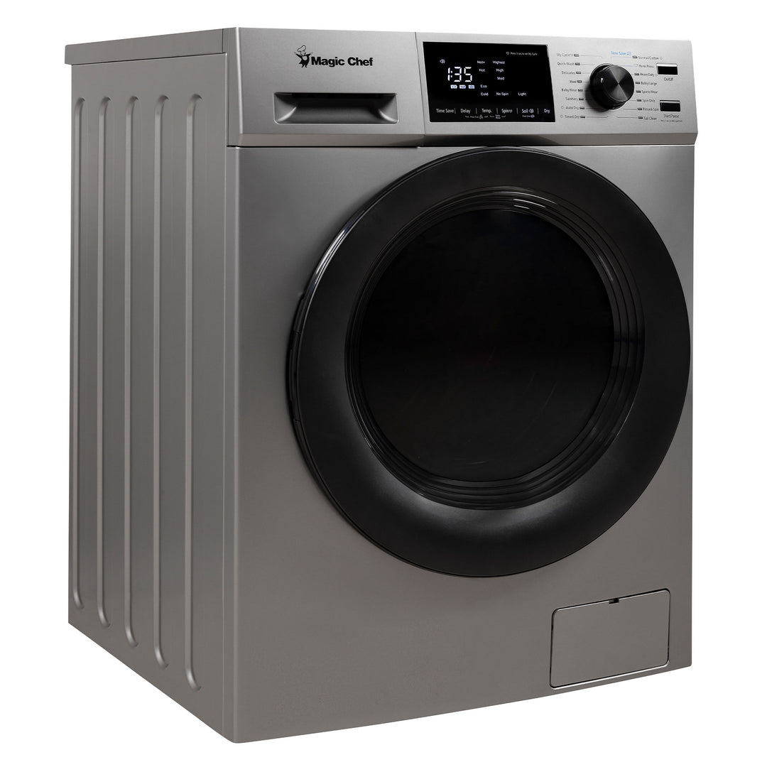 Magic Chef 2.7 Cu Ft Front Load Washer And Dryer Combination, Silver (Open Box)