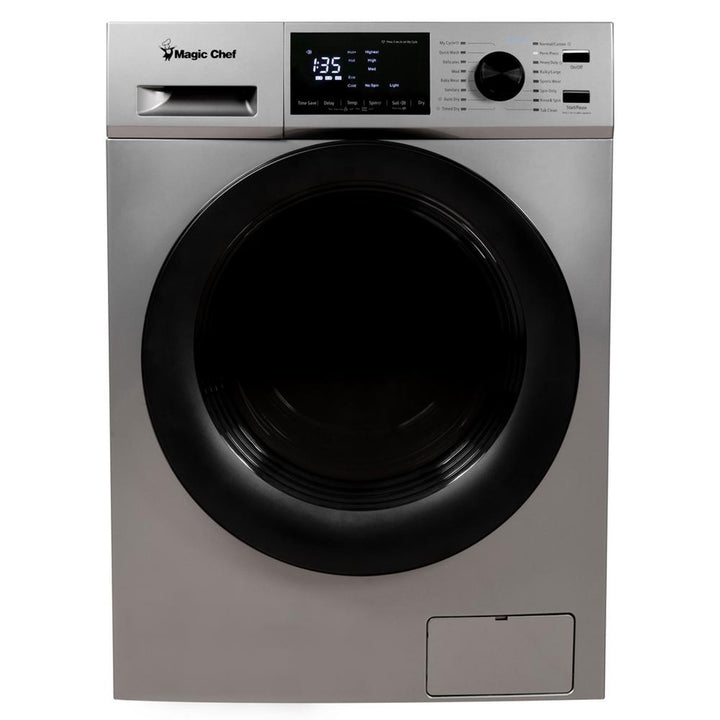 Magic Chef 2.7 Cu Ft Front Load Washer And Dryer Combination, Silver (Open Box)