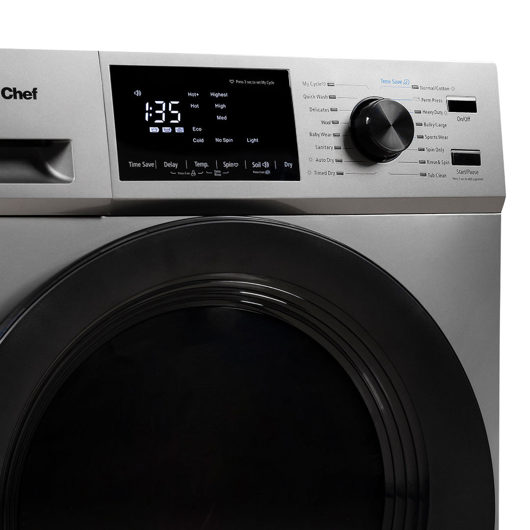 Magic Chef 2.7 Cu Ft Front Load Washer Dryer Combo Clothes Dryer Washing Machine