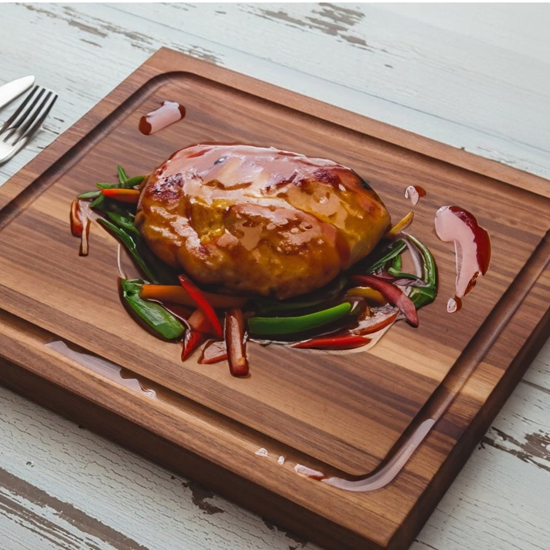 John Boos Walnut Wood Juice Groove Cutting Board w/Boos Block Care Cream, 3 Pack - VMInnovations