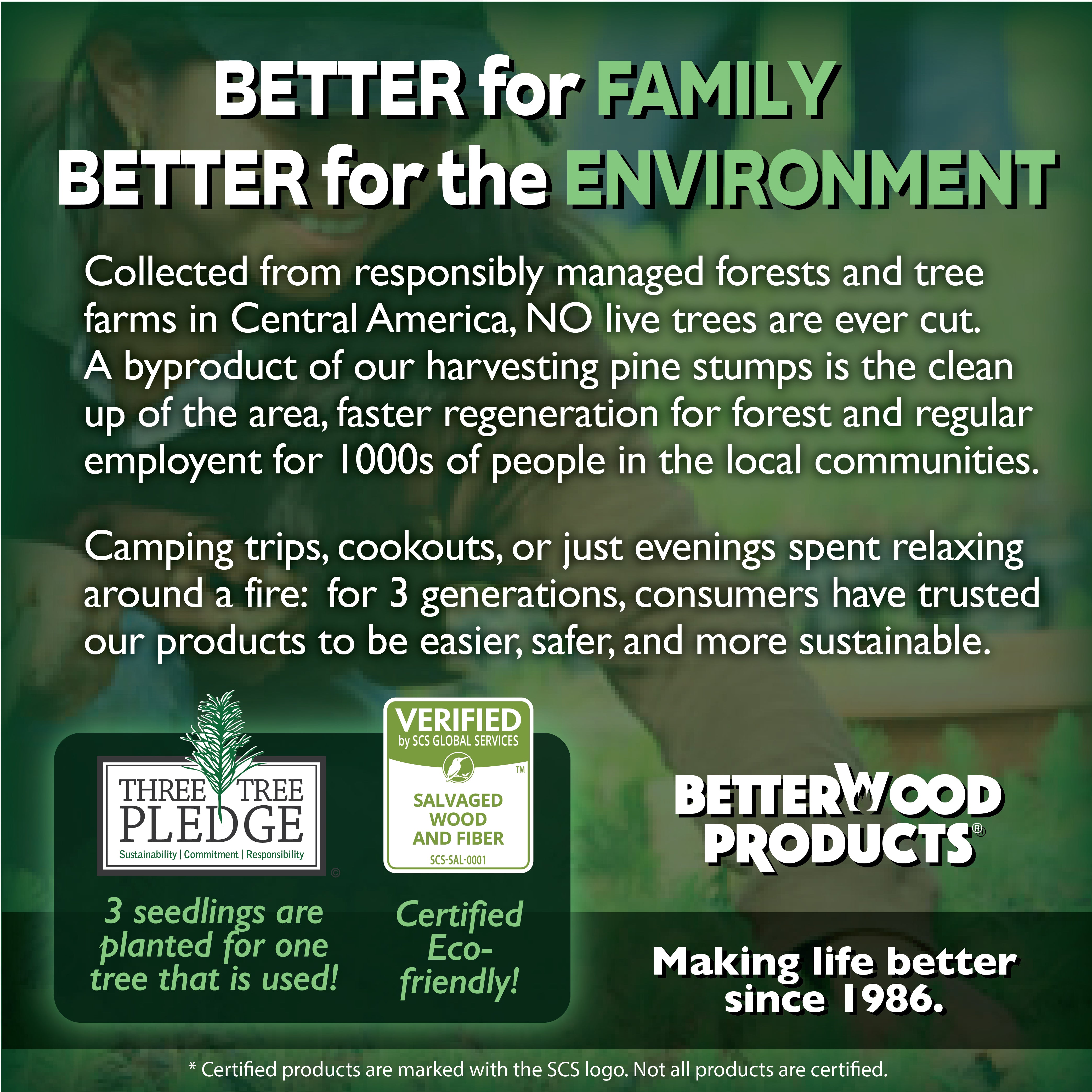 Better Wood Products Protect the Parks Fatwood Firestarter Sticks, Grand Canyon - VMInnovations