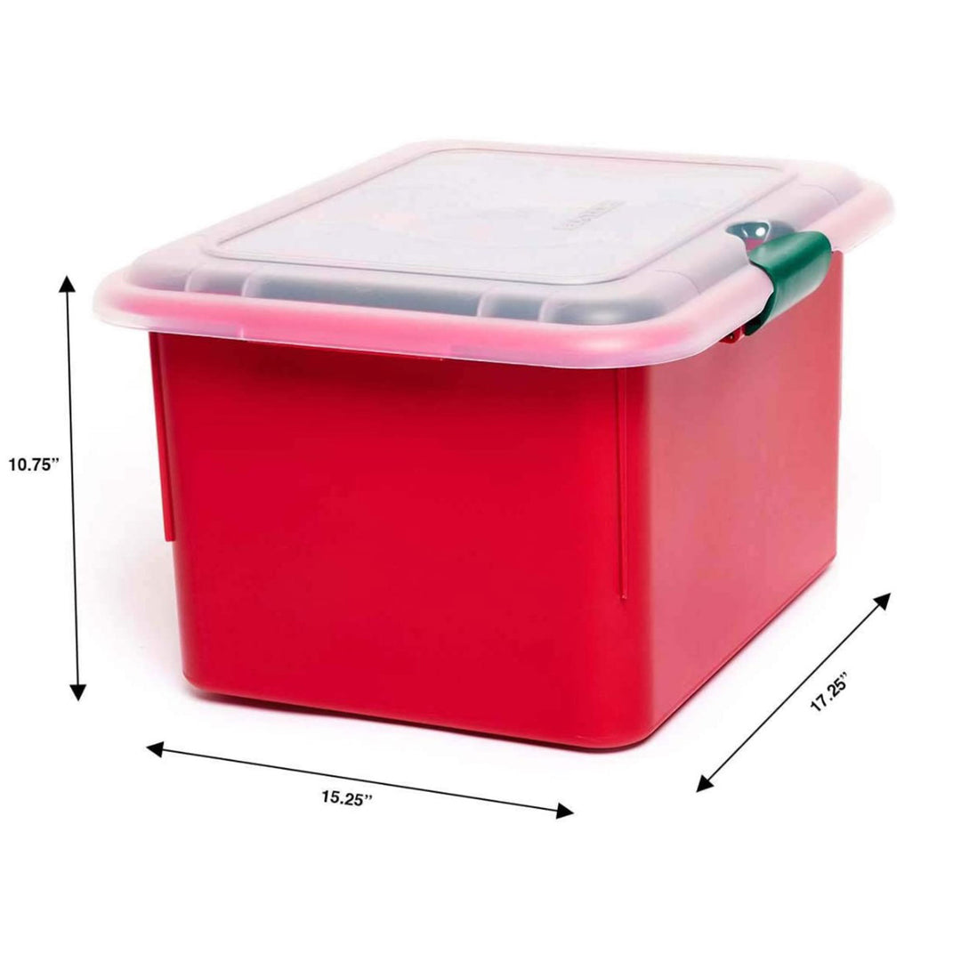 Homz Products Holiday Light Storage Box Bin w/ 4 Cord Wrap Organizers (Open Box)