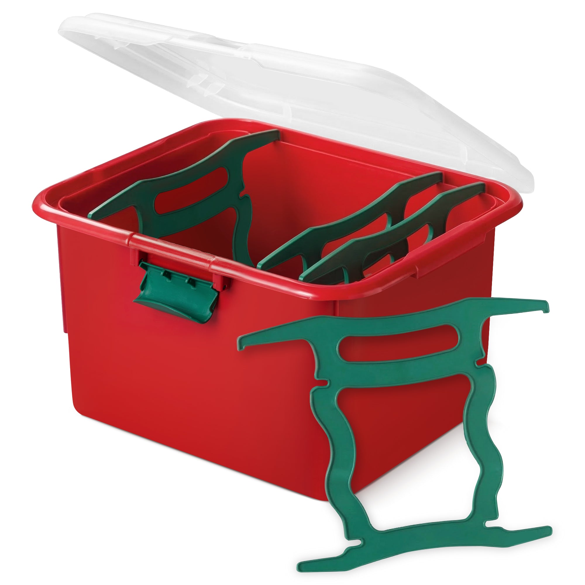 Homz Products Holiday Christmas Light Storage Box Bin w/ 4 Cord Wrap Organizers - VMInnovations