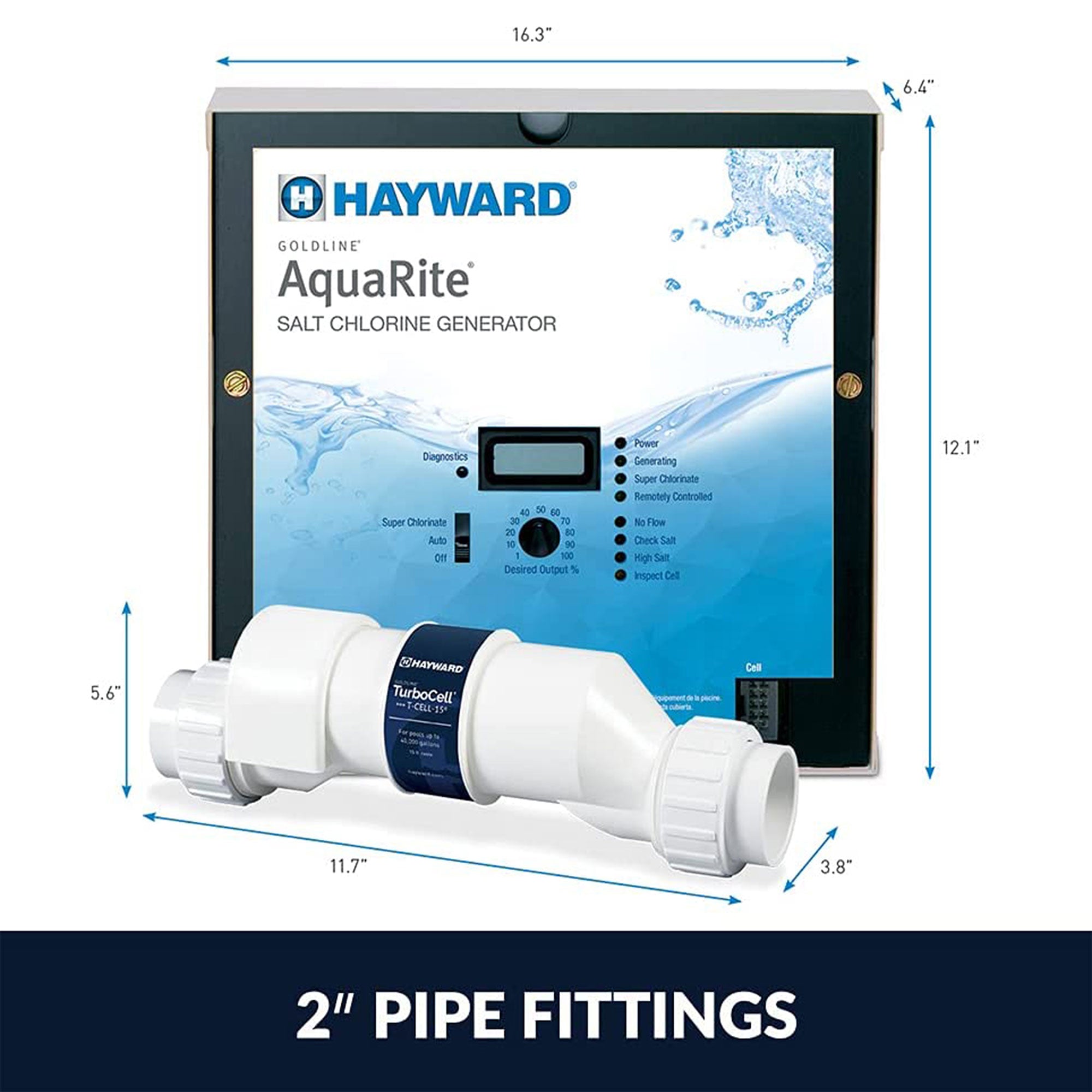 Hayward AquaRite Salt Chlorinator with TurboCell for 40K Gal Pools (For Parts)