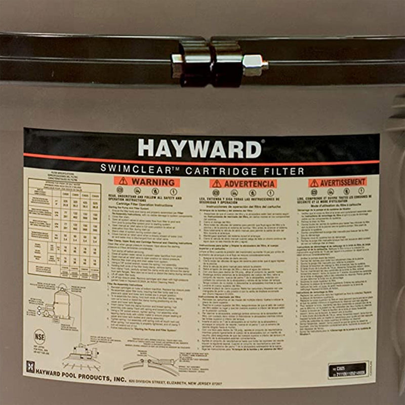 Hayward 325 Square Feet SwimClear Outdoor Inground Cartridge Pool Filter (Used)