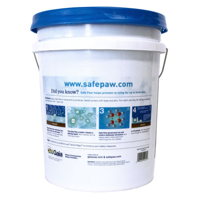 Safe Paw Pet Friendly Concrete Safe Salt Free Ice Melt Pellets, 35 Pound Pail