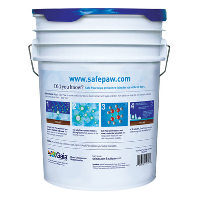 Safe Paw Dog Pet Powerful Saltless Ice Melt for Various Terrain, 35 Pound Pail (Refurbished)