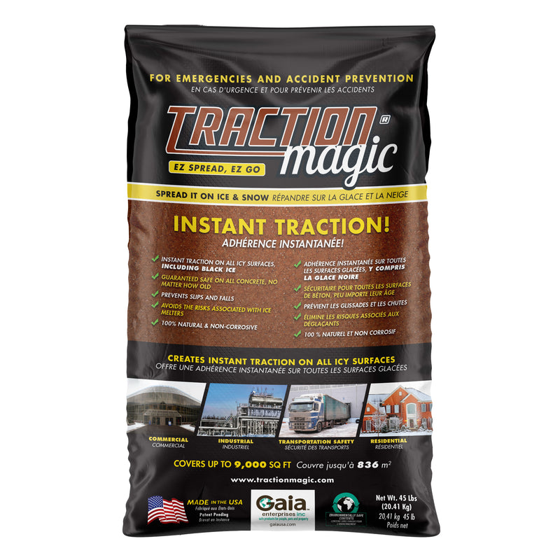 Traction Magic Quick Application All Natural Ice and Snow Melter, 45 Pound Bag