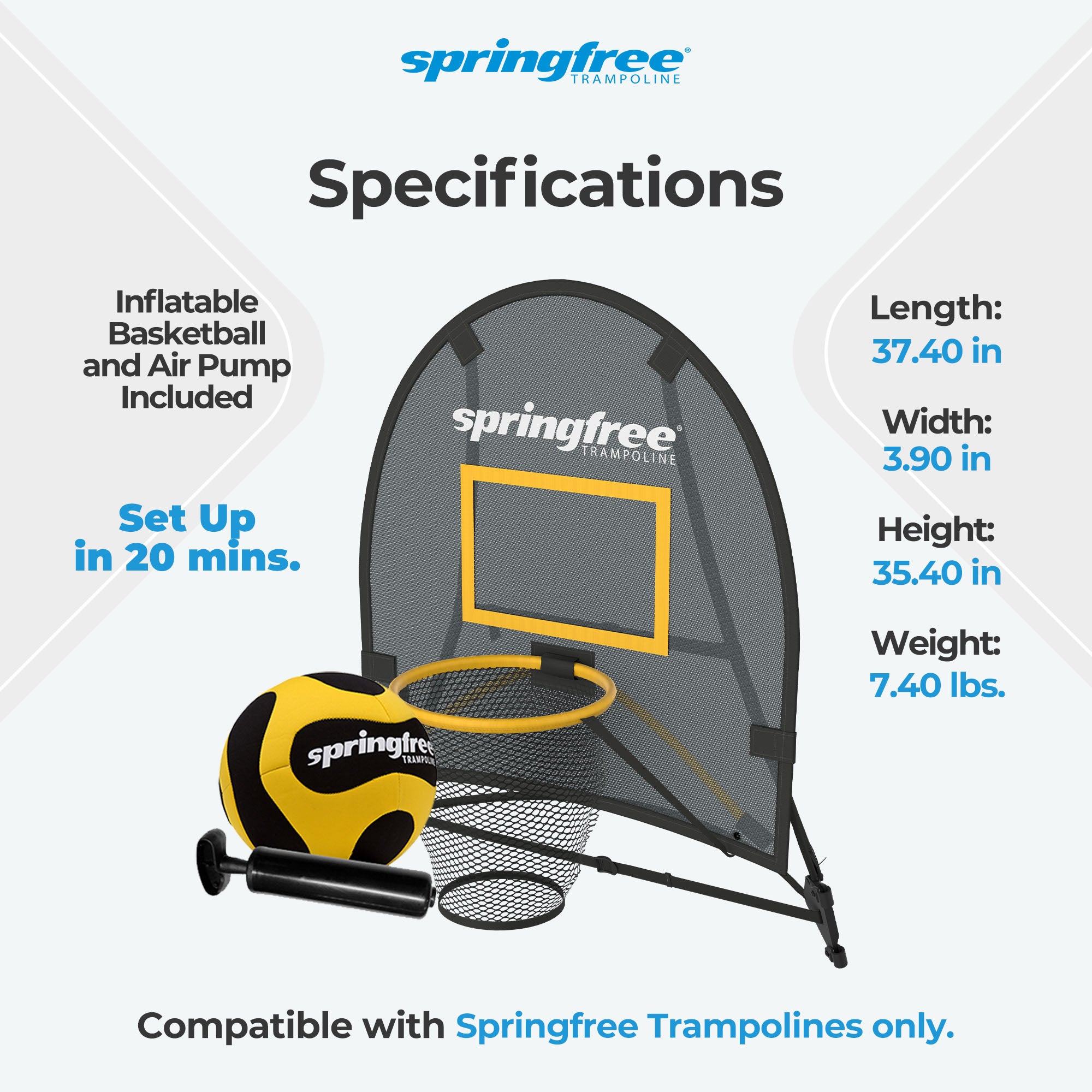 Springfree Trampoline Jumping Basketball Game FlexrHoop Accessory (For Parts)