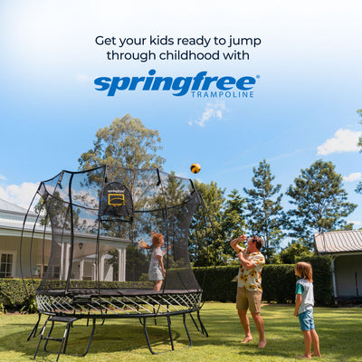 Springfree Trampoline Outdoor Jumping Basketball Game FlexrHoop Accessory, Black