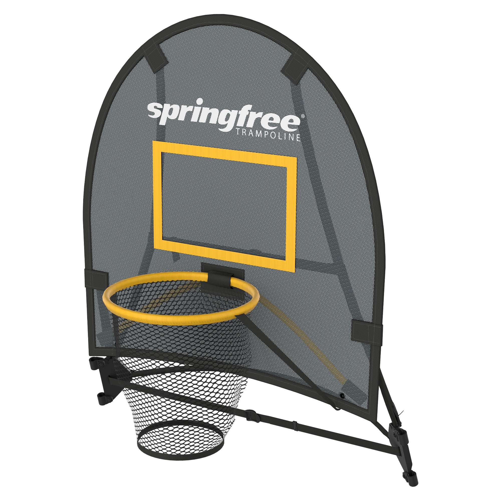 Springfree Trampoline Outdoor Jumping Basketball Game FlexrHoop Accessory, Black