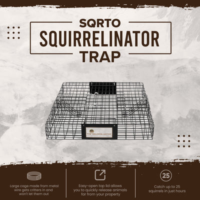Rugged Ranch SQRTO Squirrelinator Trap CatchMor Live Animal 2 Door Metal Cage (Refurbished)