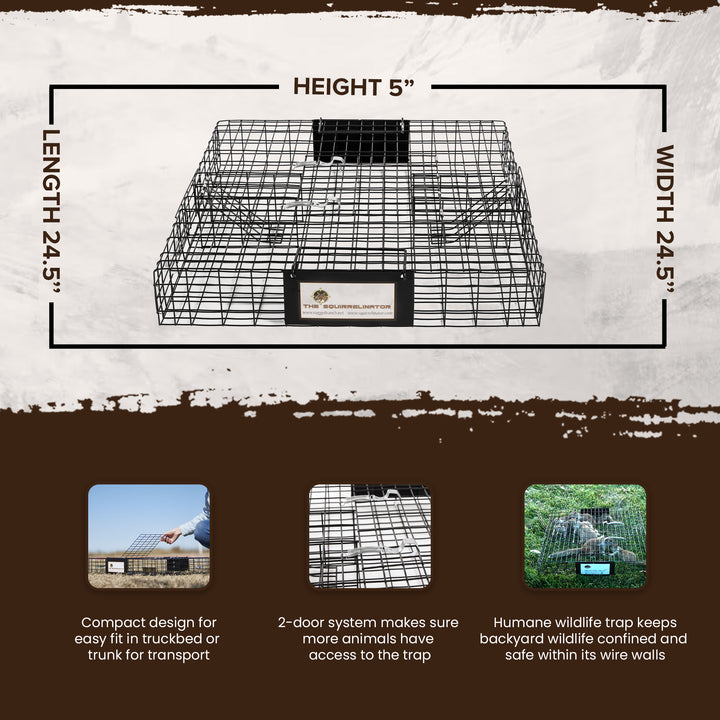 Rugged Ranch SQRTO Trap CatchMor Live Animal 2 Door Metal Cage (Used) - VMInnovations