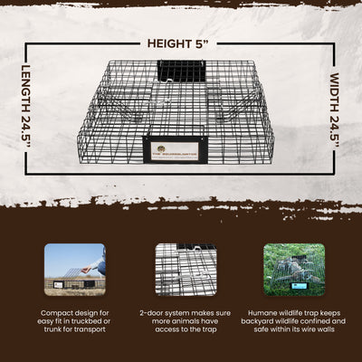 Rugged Ranch SQRTO Squirrelinator Trap CatchMor Live Animal 2 Door Metal Cage (Refurbished)