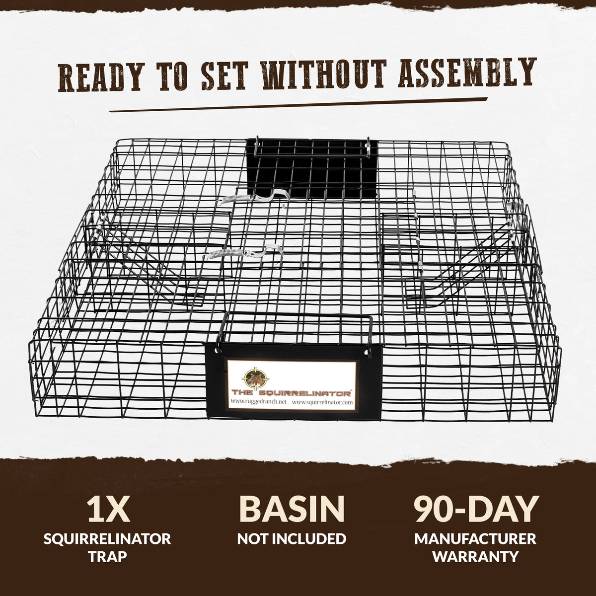 Rugged Ranch SQRTO Squirrelinator Trap CatchMor 2 Door Metal Cage (Damaged)