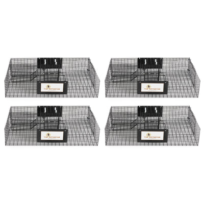Rugged Ranch Ratinator Rat Squirrel Chipmunk Metal 2 Door Trap Cage (4 Pack)