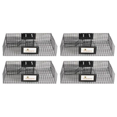 Rugged Ranch Ratinator Rat Squirrel Chipmunk Metal 2 Door Trap Cage (4 Pack)