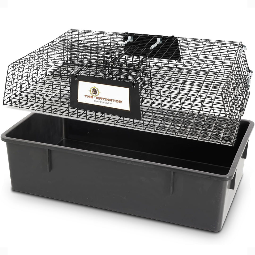 Rugged Ranch RATTR Ratinator Live Rat Multi-Catch Animal Metal 2 Door Trap Cage