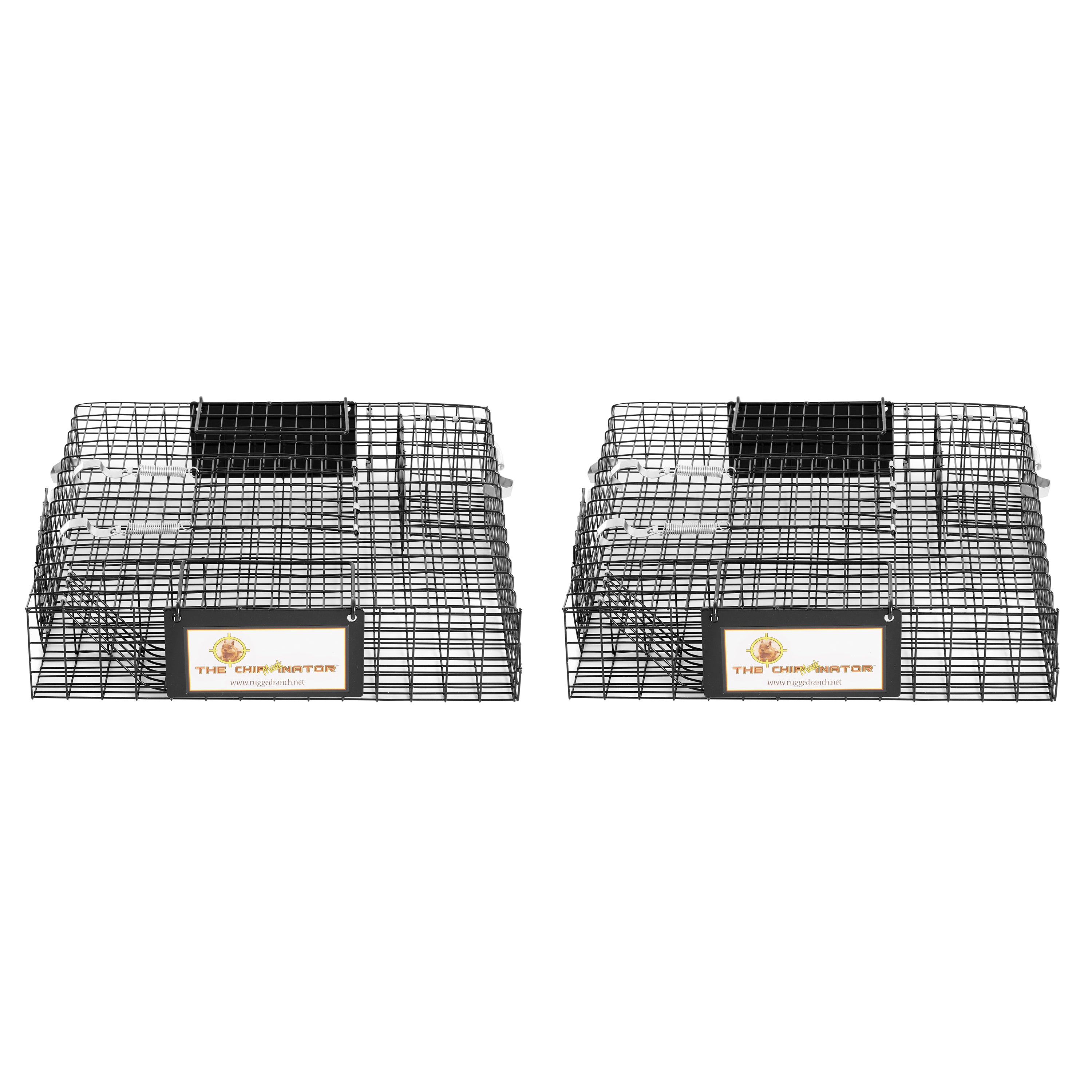 Rugged Ranch CHPTO Chipmunkinator Metal 2 Door Chipmunk Catch Trap Cage (2 Pack) - VMInnovations
