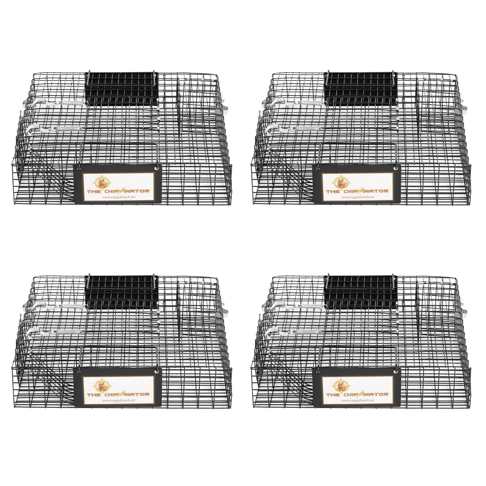 Rugged Ranch Chipmunkinator Chipmunk Squirrel Metal 2 Door Trap Cage (4 Pack) - VMInnovations