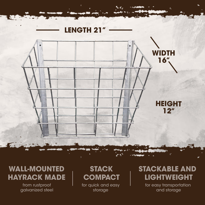 Rugged Ranch Wall Mounted Steel Sheep & Goat Livestock Hay Feeder Rack (Used)