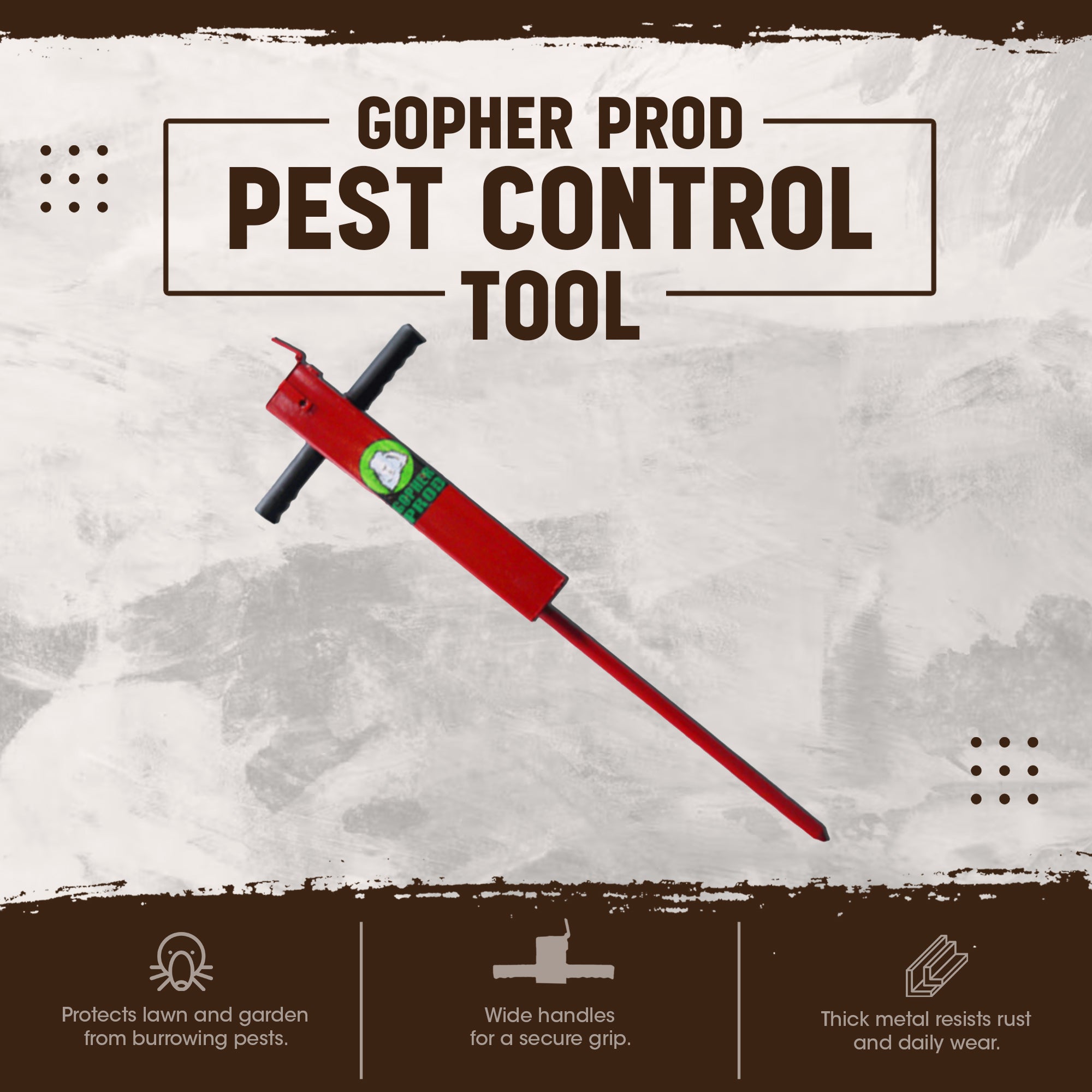 Rugged Ranch MGP1 Home Gopher Prod Poison Pest Control Tool, Red (Used) - VMInnovations