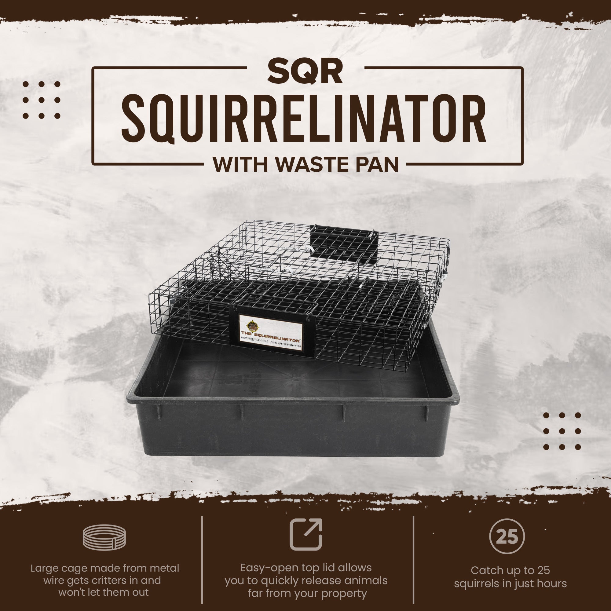 Rugged Ranch SQR Live Squirrel Chipmunk Metal 2 Door Trap Cage (Used) - VMInnovations