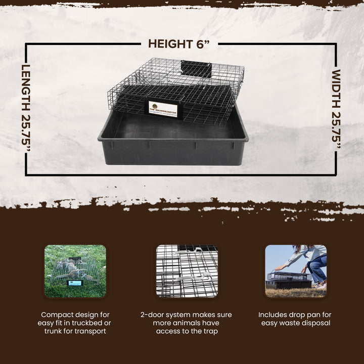 Rugged Ranch SQR Live Squirrel Chipmunk Metal 2 Door Trap Cage (Used) - VMInnovations