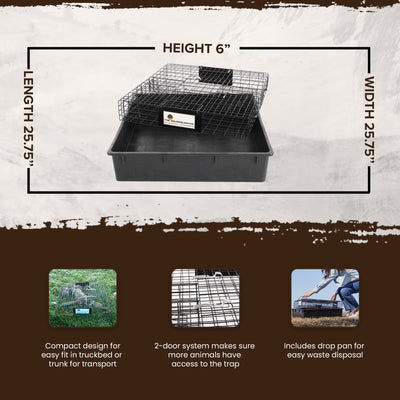 Rugged Ranch SQR Live Squirrel Chipmunk Metal 2 Door Trap Cage (Used) - VMInnovations