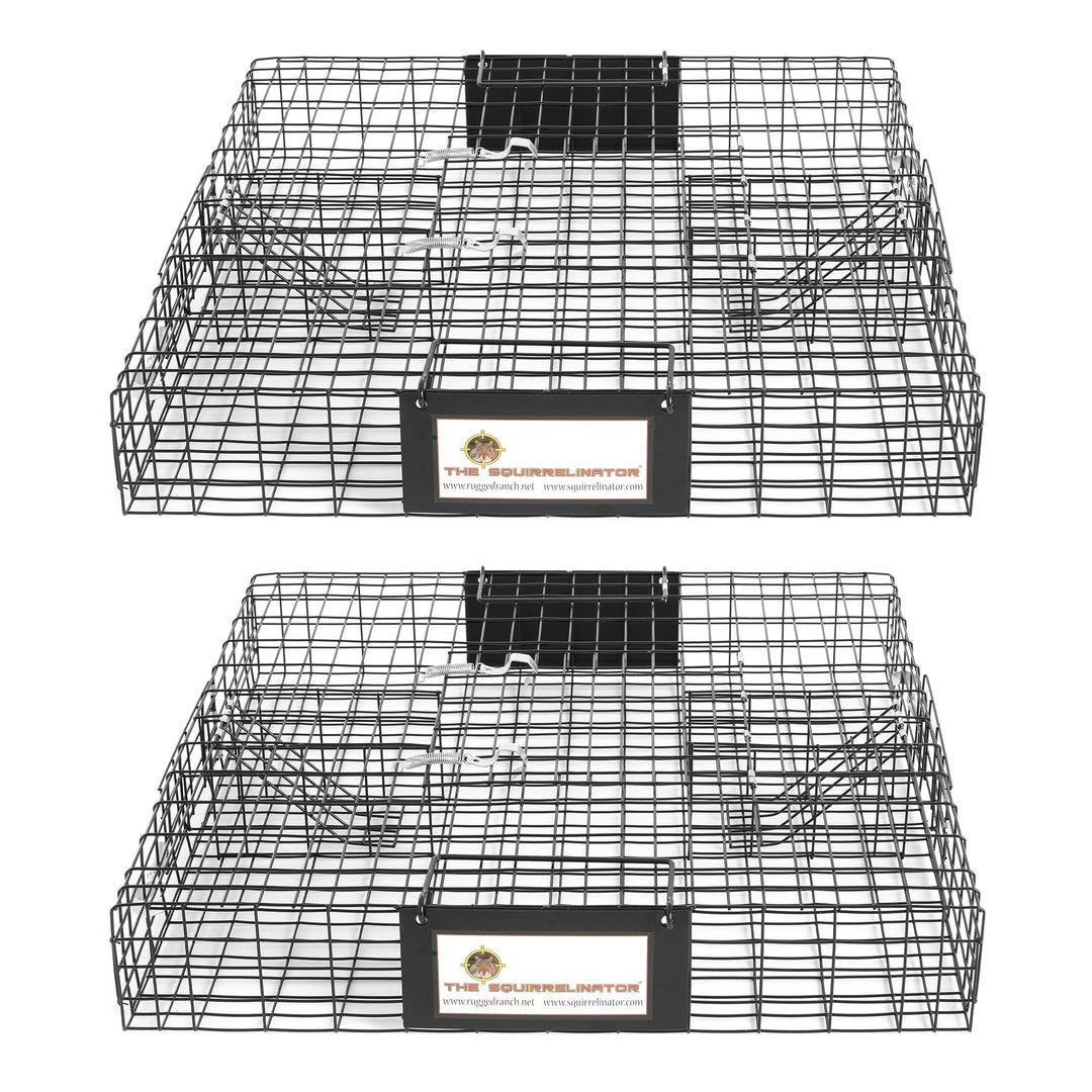 Rugged Ranch SQR Squirrelinator Live Squirrel Chipmunk 2 Door Trap Cage (2 Pack)