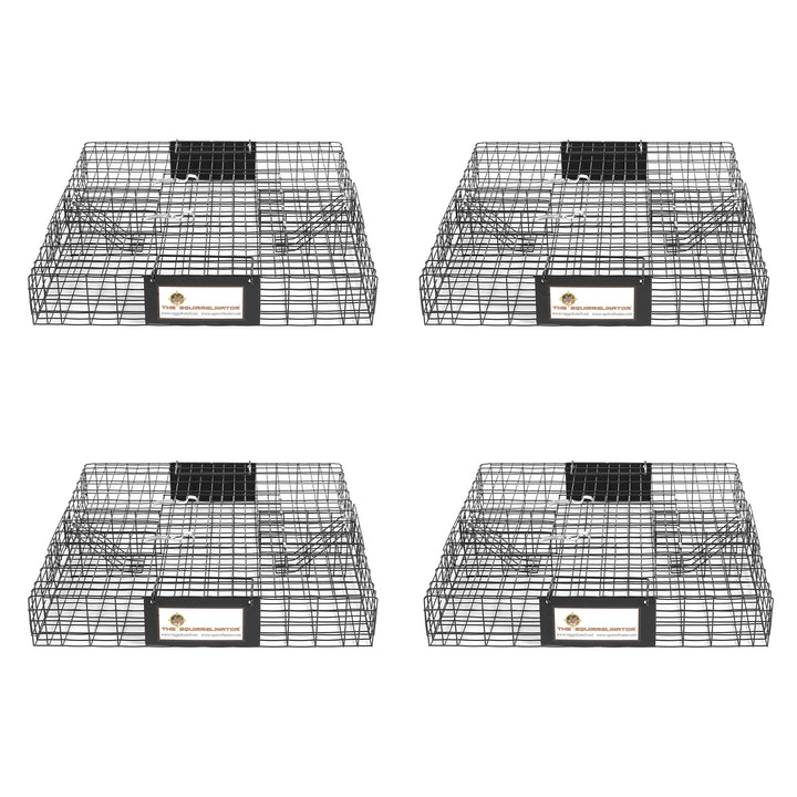 Rugged Ranch Squirrelinator Squirrel Chipmunk Metal 2 Door Trap Cage (4 Pack)