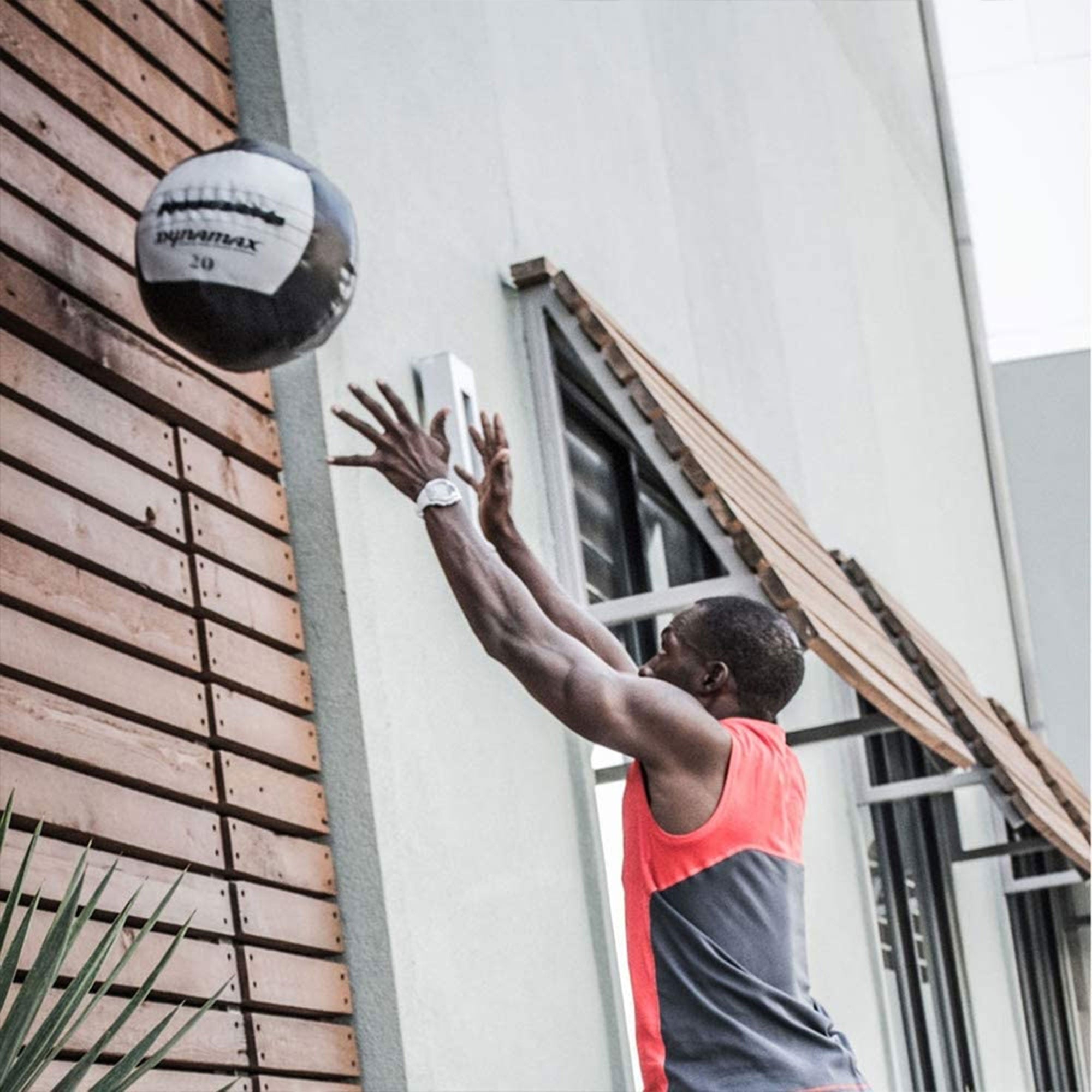 Dynamax Accelerator I 8 Pound 4 Inch Diameter Fitness Medicine Ball, Black/Gray