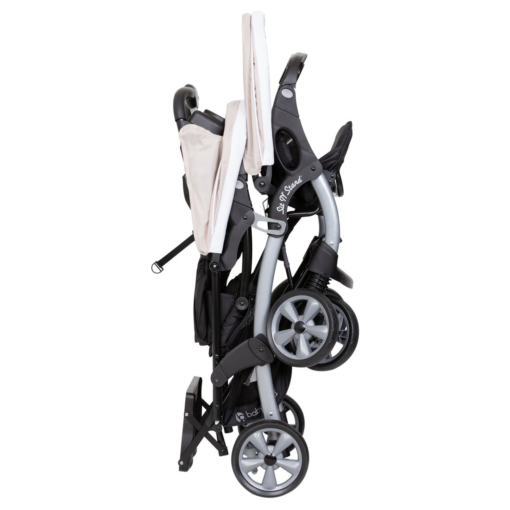 Baby Trend Sit N Stand Baby Double Stroller and 2 Infant Car Seat Combo, Khaki - VMInnovations