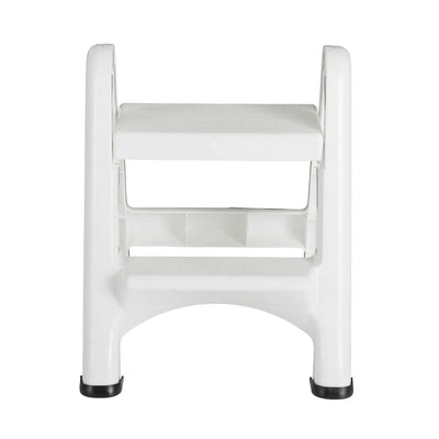 Rubbermaid EZ Step 2 Step Folding Step Stool with Foot Pads, White (3 Pack)