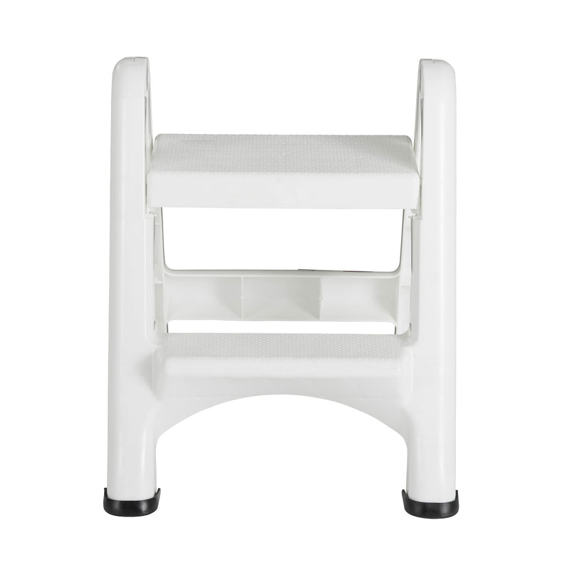 Rubbermaid EZ Step 2 Step Folding Step Stool with Foot Pads, White (Used)