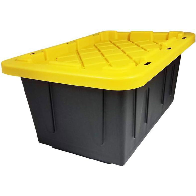 Durabilt Heavy Duty 27 Gallon Plastic Organizer Storage Bin Tote (2 Pack) (Used)