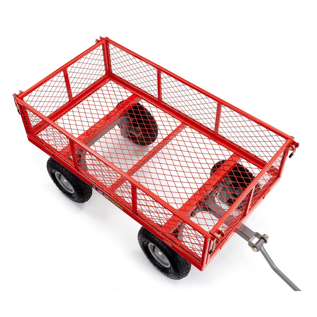 Gorilla Cart 800 Pound Capacity Steel Mesh Utility Wagon Cart, Red (Used) - VMInnovations