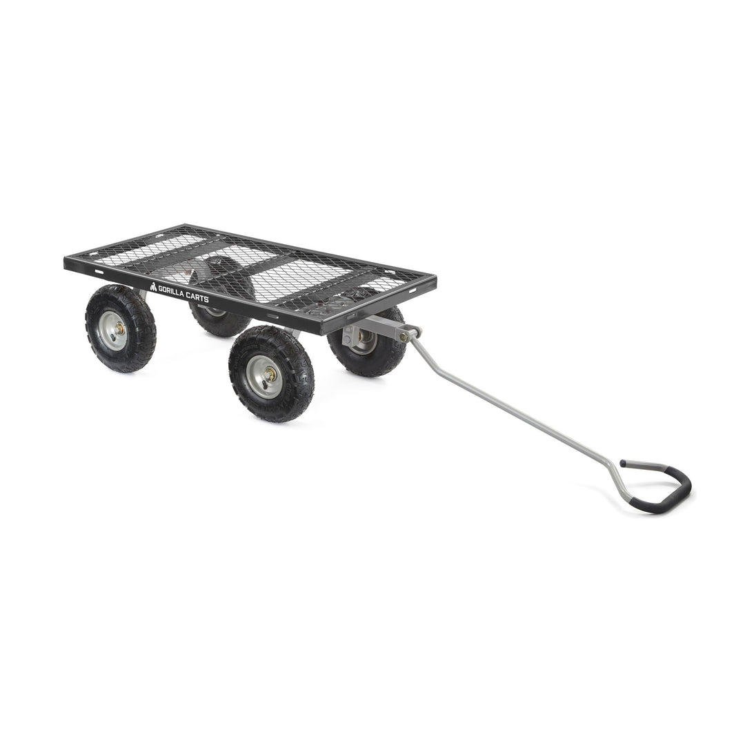 Gorilla Cart 800 Pound Capacity Steel Mesh Utility Wagon Cart, Black (Used)