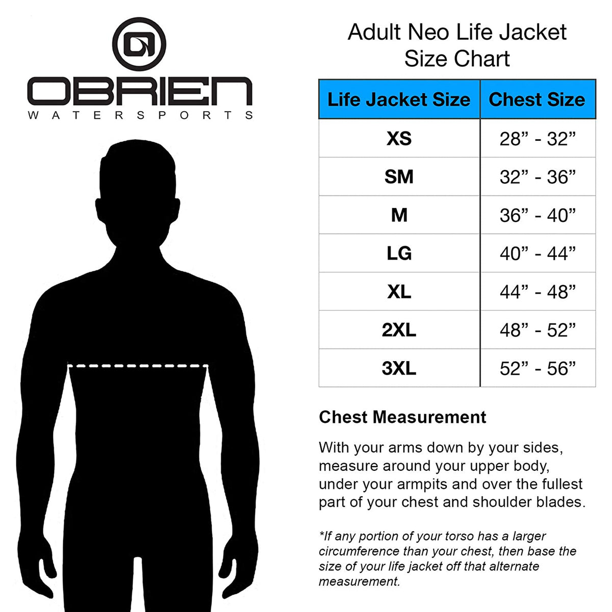 O'Brien Mens Small Traditional Front Zip BioLite Life Jacket, Black (Used)