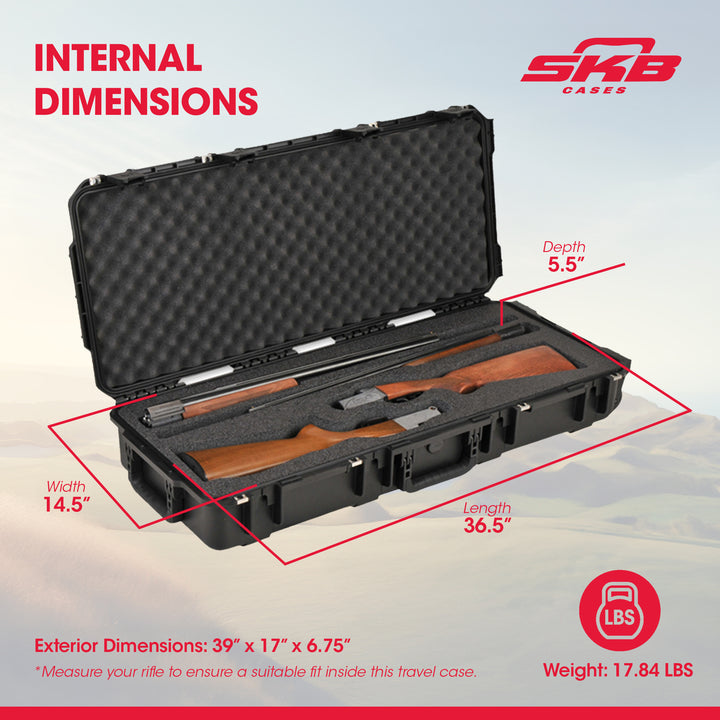 SKB Cases iSeries Hard Exterior Double Breakdown Shotgun Case, Black (Open Box)