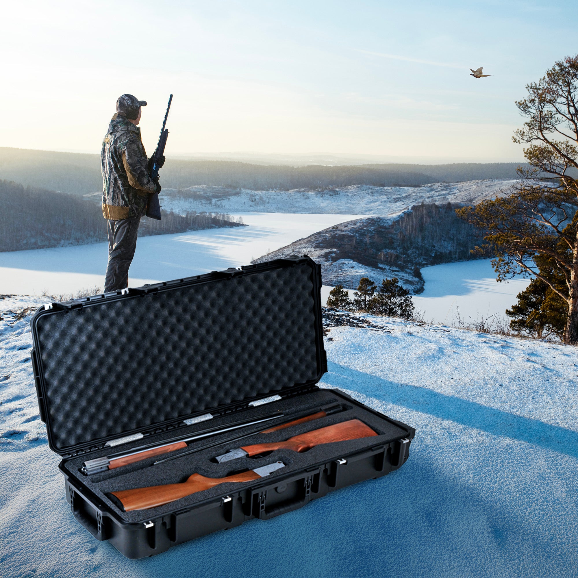SKB Cases iSeries Hard Exterior Double Breakdown Shotgun Case, Black (Open Box) - VMInnovations
