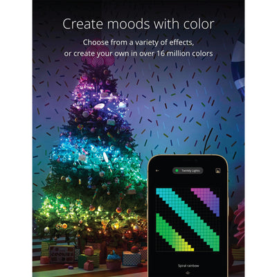 Twinkly String + Music 600 LED RGB Christmas Lights with Music Syncing Device