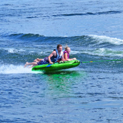 RAVE Sports Ripper XP Inflatable Towable Boat Lake Water Raft, Green (Open Box) - VMInnovations